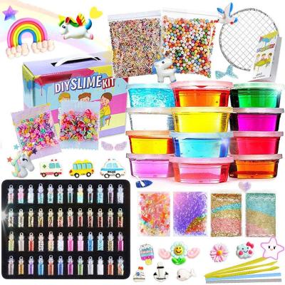 China 2021 Amazon Hot Items Children's Toys Fruit Fruit Kit DIY Kit Crystal Slime Supplies Slime Making Face Slime As Gift for sale