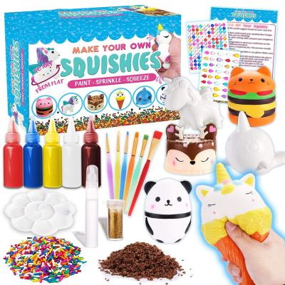 China Relieve Stress / Draw Amazon Hot Paint Your Own Cute Rainbow Unicorn Arts Squishy Crafty Gifts Relaxing Toys Squishy Kits DIY Gifts For Kids for sale