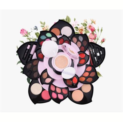 China Best Quality Product Girls Valentines Gifts Waterproof Selling Colorful Eyeshadow Rose Flower Kit Makeup Sets for sale