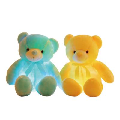 China Glowing American Teddy Bear Led Plush Animals Kids Gift Stuffed Luminous Toys Plush Toys With Light for sale