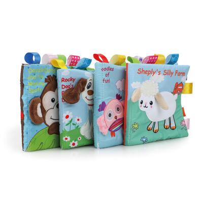 China Eductional Preschool Toys Hotsale Early Educational Polyester Sponge Washable Bendable Baby Cloth Soft Book for sale