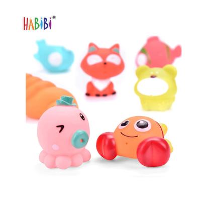 China Bath Toy Bathtime Fun Learning Bath Toy Set Baby Squirt Bath Shower Baby Vinyl Bath Duck Educational Toy for sale