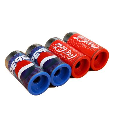 China PP/PS/ABS One Hole Bottle/Can Shaped Plastic Pencil Sharpeners for sale