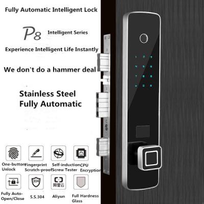 China Stainless Steel Intelligent Door Lock , Fully Automatic Fingerprint Gate Lock for sale