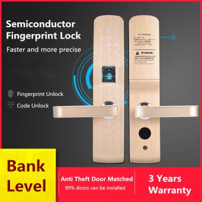 China Anti - Theft Door Fingerprint Recognition Lock , Intelligent Electronic Password Lock for sale