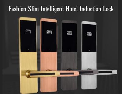 China Ultra Thin RFID Hotel Door Locks , Zinc Alloy Material IC Card Induction Lock for sale