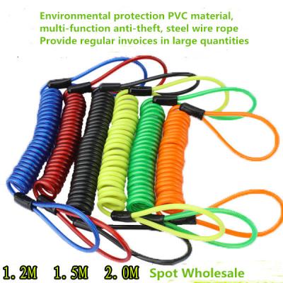 China Multicolored Motorcycle Disc Brake Lock Anti Theft Spring Reminder Rope for sale