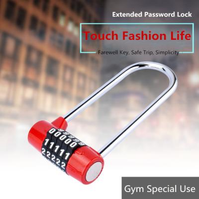 China Long Beam 5 - Digit High Security Padlock , Extended Lock Hook Padlock for sale