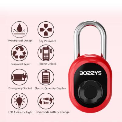 China Electronic Smart Bluetooth Padlock Gym / Bedroom / Student Dormitory Use Zinc Alloy Made for sale