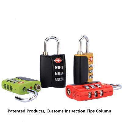 China Three - Digit TSA Combination Padlock Mini Type For Travel Goods for sale