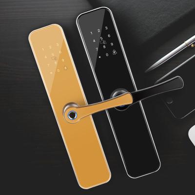 China Full - Screen Toughened Glass Smart Password Lock , Swipe Card Remote Bluetooth Electronic Lock for sale