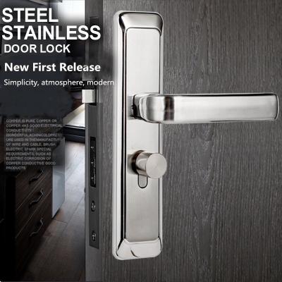 China Extended Thickened SS Silent Metal Door Lock Golden Or Sliver Color General Direction Of Opening for sale