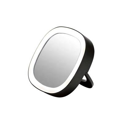 China Lighted Portable Makeup Mirror Dressing Table Mirror Pocket Mirror with Stand and Led Light Battery Operated for sale