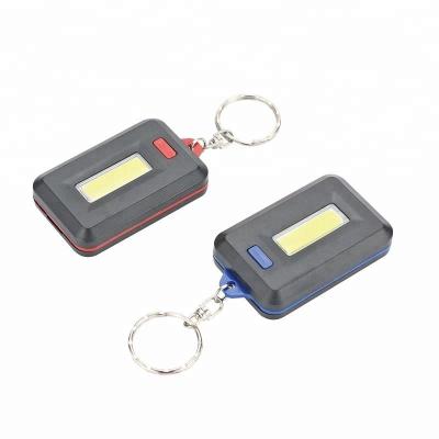 China Mini Size High Bright Dry Promotional Battery Operated COB Emergency Gift Key Chain Light for sale