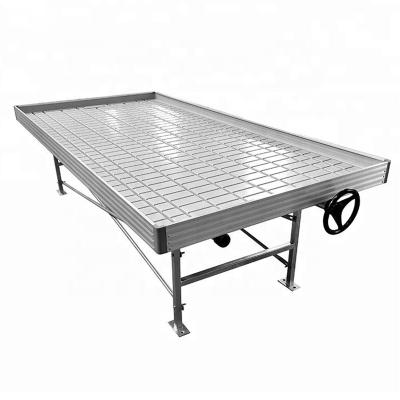 China Water-saving irrigation system water-saving irrigation system greenhouse grow table and bench with ABS flood tray seedling for sale