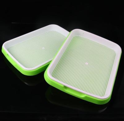 China Indoor Plant Grow Bean Diy Plate Not Coated Green Seeding Home Germination Tray Plastic for sale