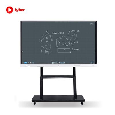 China Meeting 75 Inch Educational Equipment Electronic Portable Smart Touch Screen Interactive Whiteboard for sale