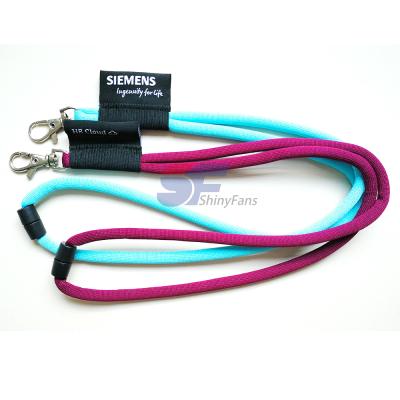 China Promotional Gifts OEM Country Flag Custom Logo Round Rope Cord Neck Lanyard for sale