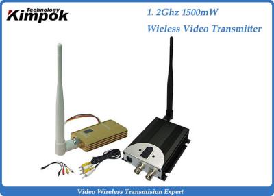 China 1.5w Wireless Video Audio Transmitter FPV Transmitter And Receiver Kit With 0.910 Ghz for sale