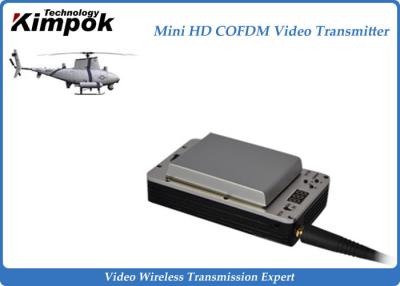 中国 電池との軽量HD UAVのビデオ送信機20km無線COFDM UAVリンク 販売のため