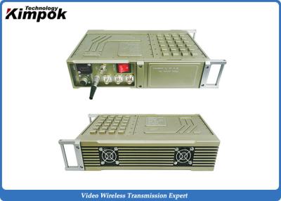 China El vehículo montó el transmisor militar video 20W RF del RF de la gama larga del transmisor el 100-200km de COFDM HD en venta