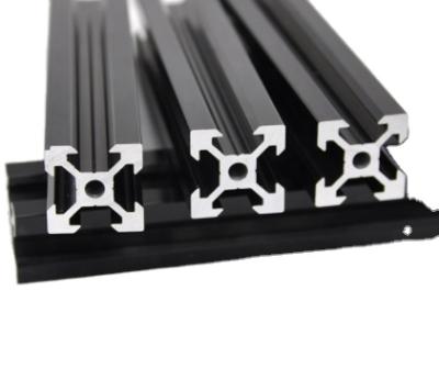 China Industrial Black And Silver 20 Series V Slot Rail T Slot 2020 Aluminum Extrusion Profile 2040 2060 2080 for sale