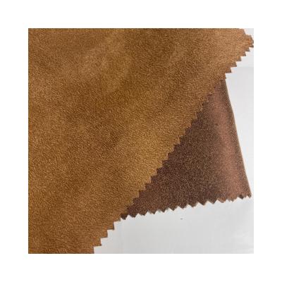 China Sueded Production 100 Warm Brushed Polyester 200D Warp Suede Fabric For Garment Shoes And Home Textiles for sale