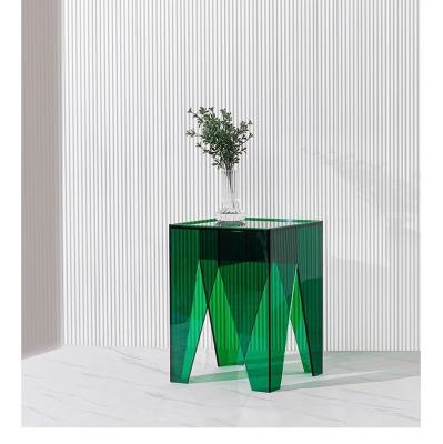 China OEM ODM Quadrado Tabela lateral acrílica Lucite Mesa final para sala de estar quarto à venda