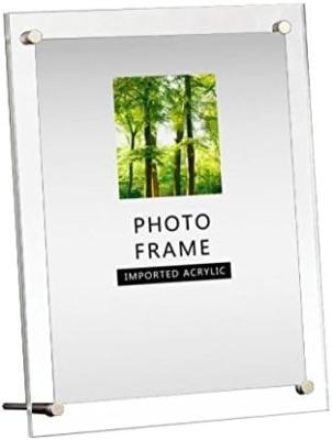 China 8.5'' X 11'' Modern Acrylic Photo Frame Free Standing Assembled With Metal Pegs for sale