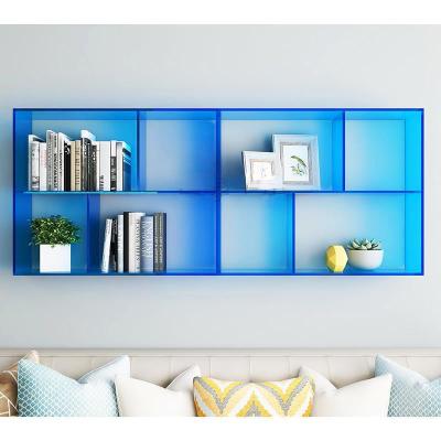 China Modern Wall Mounted Acrylic Display , Home Office Decor Acrylic Wall Display Shelf for sale