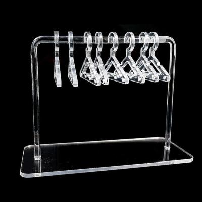 China Clear Color Acrylic Rack Hanger Display Stand Acrylic Earring Hanger Rack OEM for sale