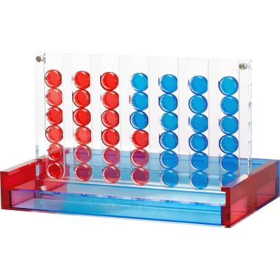 Cina Set di giochi acrilici su misura Lucite Connect 4 Decorazioni per la casa Tutti gli anni regalo divertente in vendita