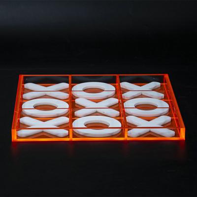 China Acrylisches Tic Tac Toe-Tischspiel im Freien XO-Spiel Acrylisches Schachspiel zu verkaufen