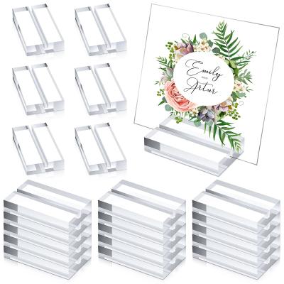 China Clear Acrylic Table Top Sign Holder For Cards Table Numbers Photos Or Menus for sale