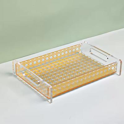 China Glatte Oberfläche Klares Acryl-Tray Brot-Tray mit individuellem Druck zu verkaufen