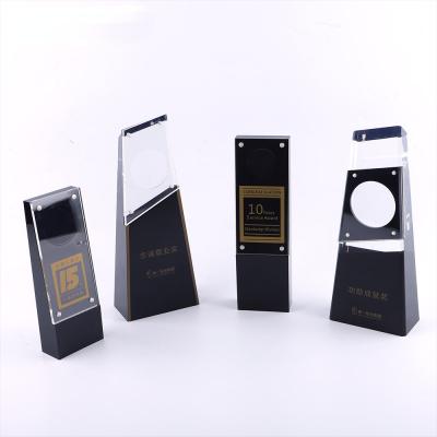 China Wholesale Acrylic Block Plexiglass Trophy Stand Coin Collection For Business Recognition for sale