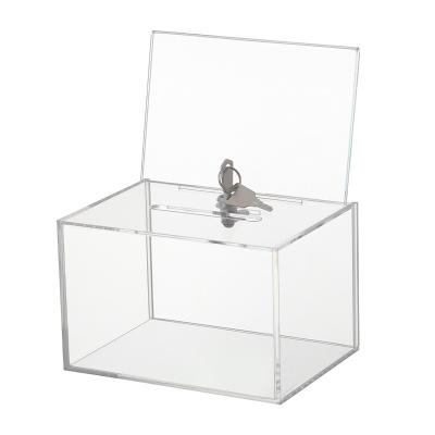 China Hot Sale Clear Acrylic Voting  Election Box Convenience Suggestion Box   Plexiglas Collection Box Acrylic Donation Box zu verkaufen