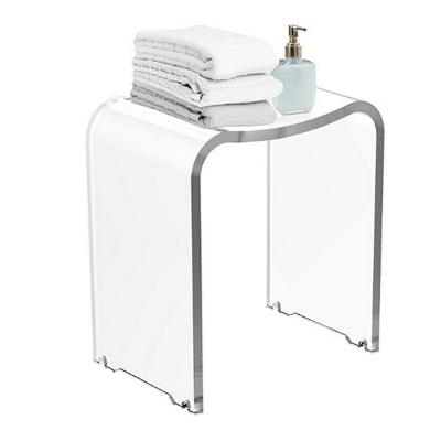 Chine Tabouret à pas acrylique durable et transparent Petit tabouret de douche pour l'entrée Douche salle de bain Cuisine Chambre à coucher et salon à vendre