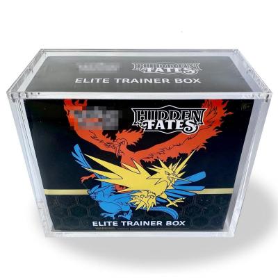 China Caja magnética acrílica personalizada para la colección de tarjetas de juego Caja de almacenamiento de tarjetas de Pokémon en venta