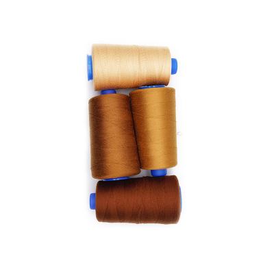 China High Tenacity Fashionable Fine Design 100% Spun Polyester 20/2 Multi Color Brown Jeans Sewing Thread For Heavy Fabric for sale