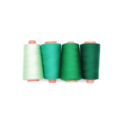 China High Tenacity Special Design Promotional Price 100% Spun Polyester 20/2 Colorful Green Sewing Thread For Heavy Fabric for sale