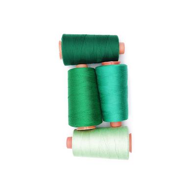 China High Tenacity New Product Classic 100% Spun Polyester 20/2 Top Selling Item Green Jeans Sewing Thread For Heavy Fabric for sale