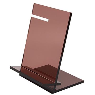 China Custom brown plexiglass pmma factory countertop acrylic cell phone display stand acrylic phone holder display for sale