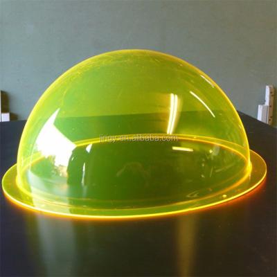 China Factory dome transparent acrylic plexiglass pmma cover yellow cake half round acrylic hemisphere custom clear dome display for sale