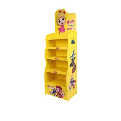 China Eco-friendly and top quality 4C printing shop floor pvc foamex floor retail food bottle candy display rack stand pvc foam board display stand for shop noise display for sale