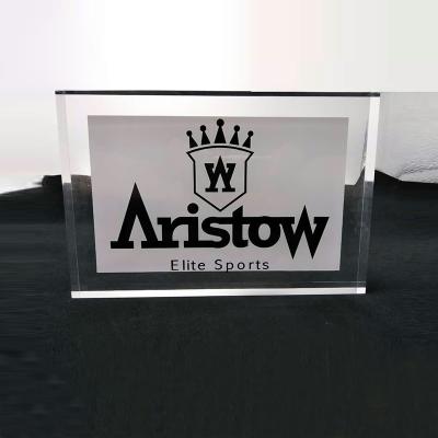 China Custom Eco-friendly solid clear clear acrylic block printing logo square 3D logo acrylic block acrylic letters pmma plexiglass printing logo for sale