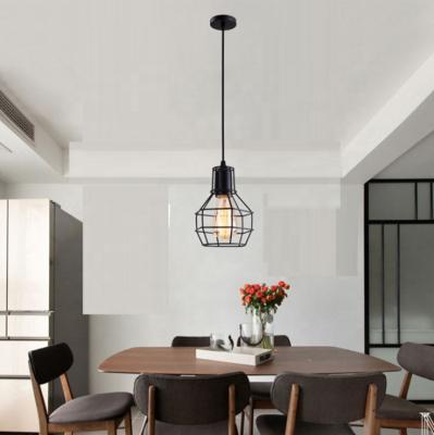 China Industrial Black Contemporary Iron Chandelier Pendant Light for sale