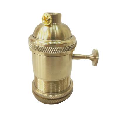 China Screw Gold E27 Copper Lamp Holder for sale