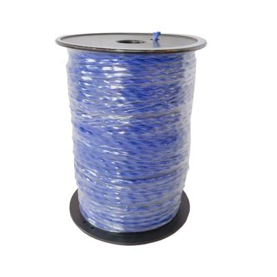 China Power Supply VDE Blue Twisted Copper Core 2 Braided Power Extension Cords With Cable Reel 100m Twisted Braided Electrical Cable for sale