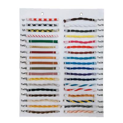 China All Lights CE VDE Colored Round Twisted Braided 2-3 Core 0.75mm Cotton Fabric Insulated Textile Copper Electrical Cable for sale